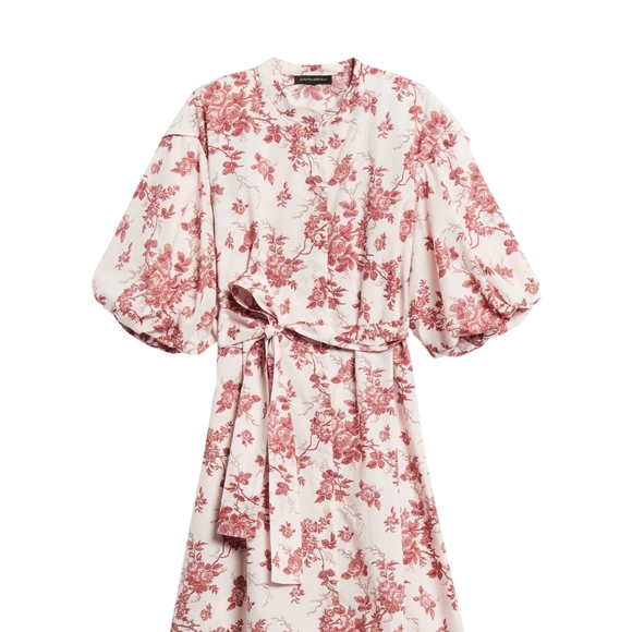 Gorgeous Poplin Puff Sleeve Shirt Dress 